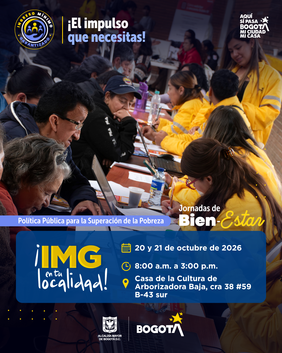 Pieza gráfica informado las fechas de la feria