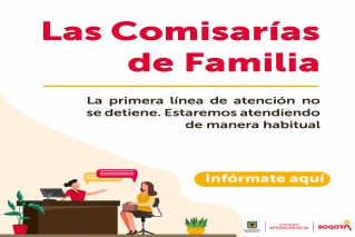 Las Comisarías de Familia siguen en primera línea de atención y acceso a la justicia en medio de la cuarentena en Bogotá