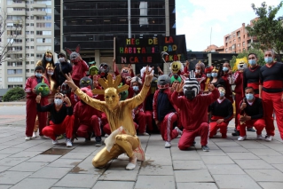 Exhabitantes de calle se tomaron diferentes sectores de Bogotá con música y bailes