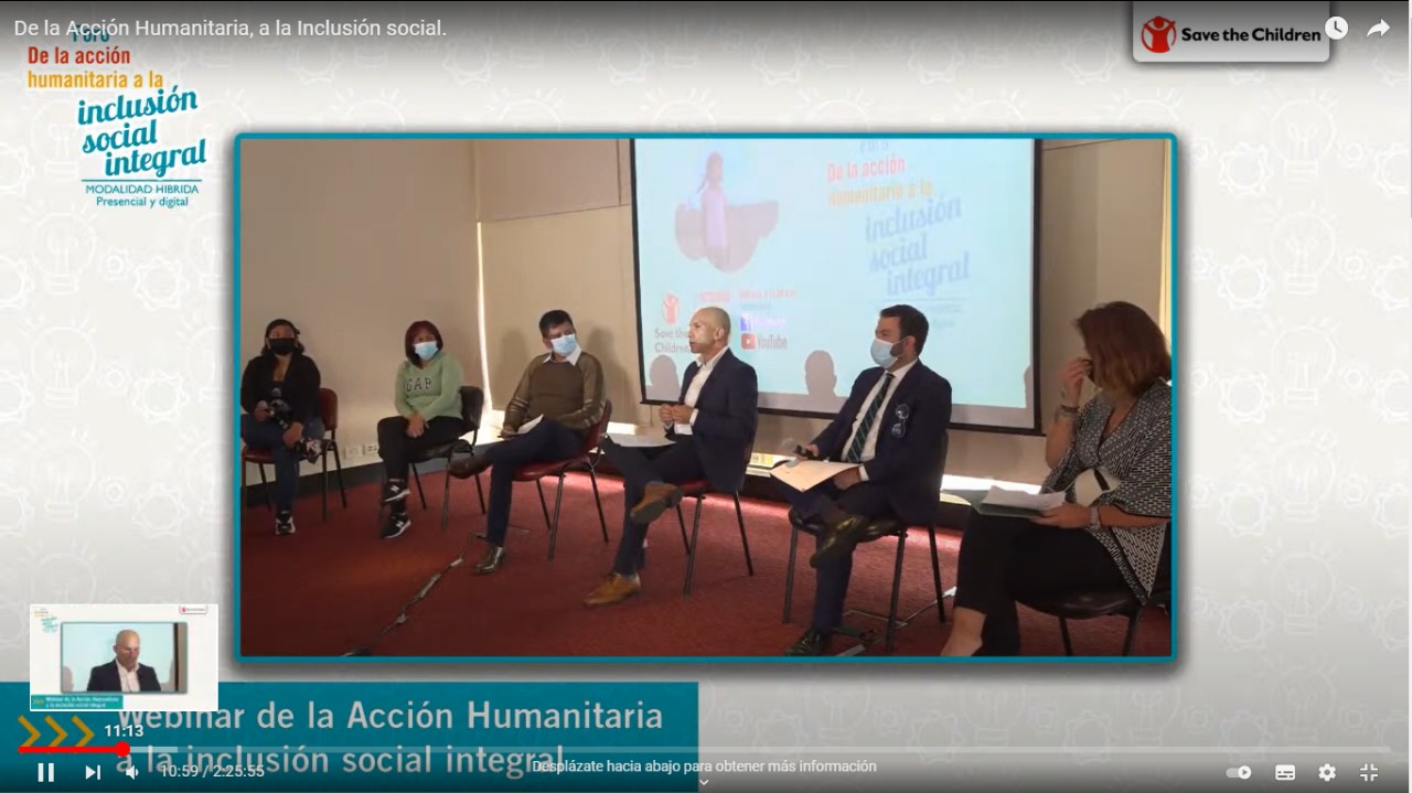 foto de webinar - Accion humanitario e inclusion
