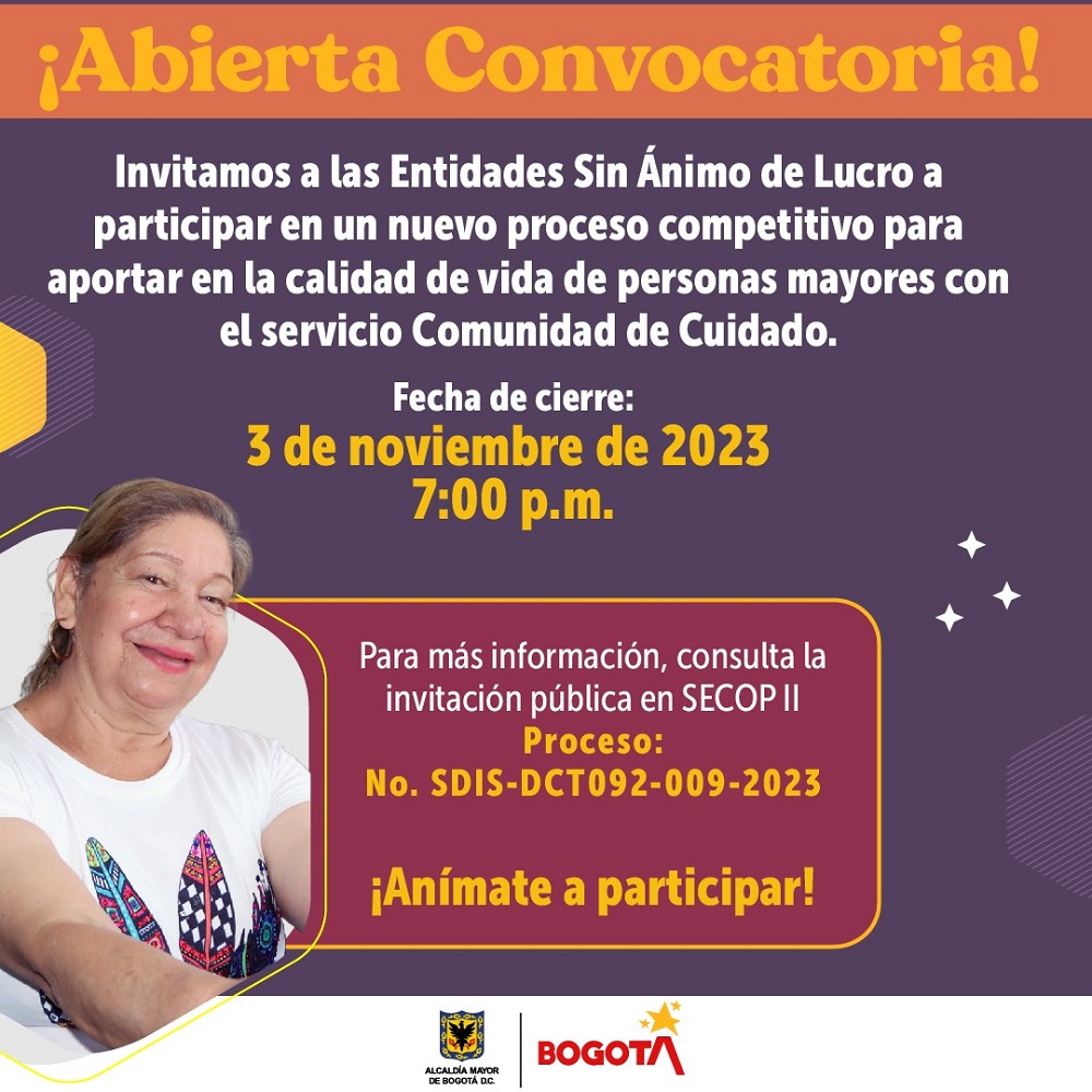 Convocatoria proceso competitivo entidades sin ánimo de lucro