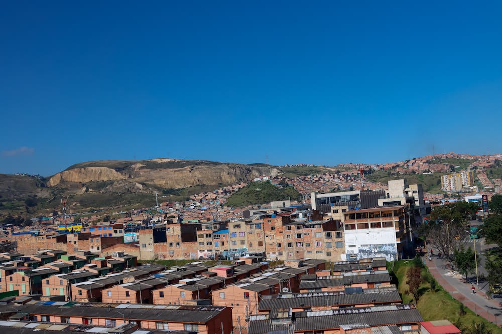 Foto panoramica de barrio de Bogotá