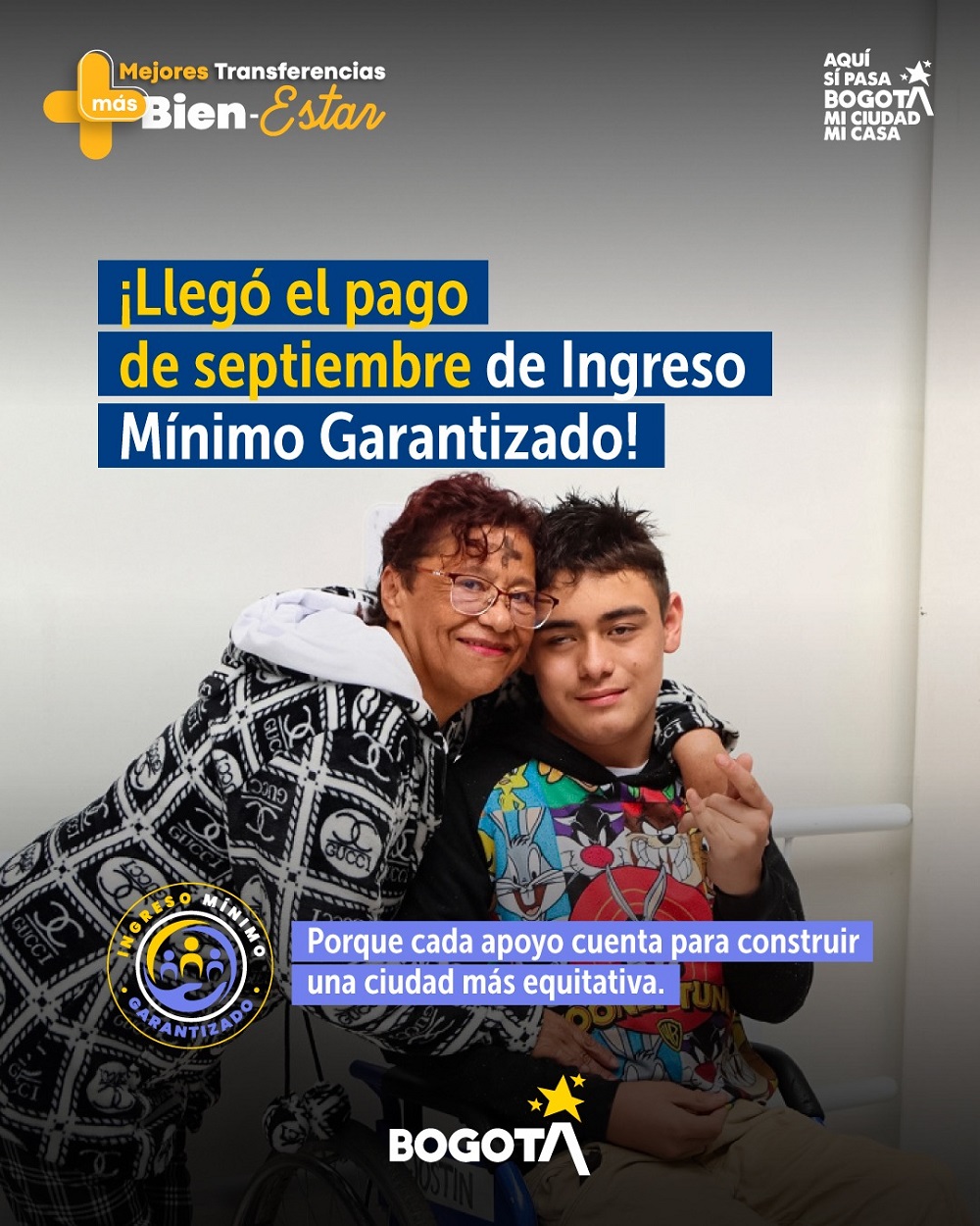 pieza grafica de llego pagos de img de septiembre