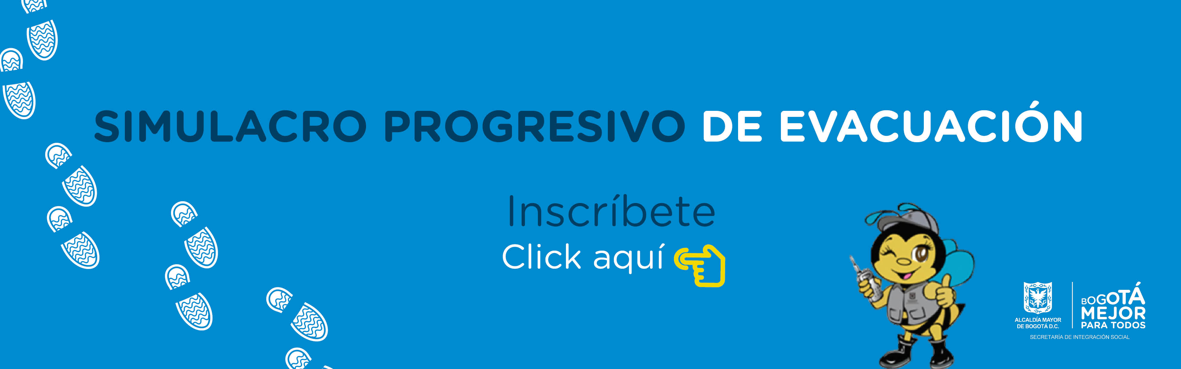 pieza grafica de simulacro de evacuacion