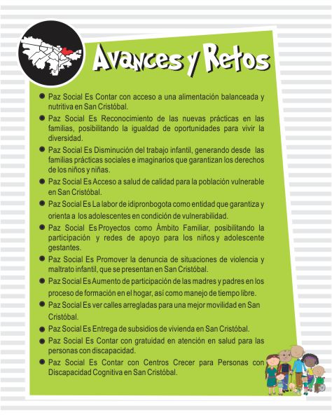 Avances y retos localidad San Cristóbal