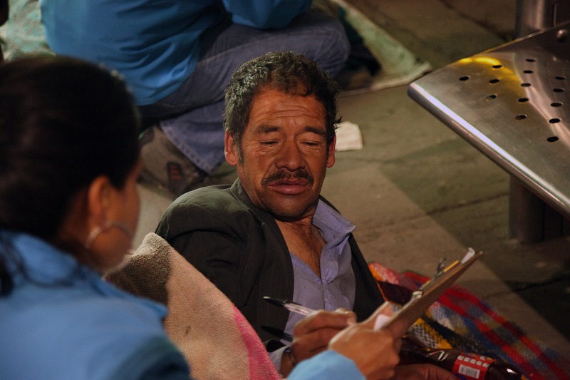 foto de habitante de calle