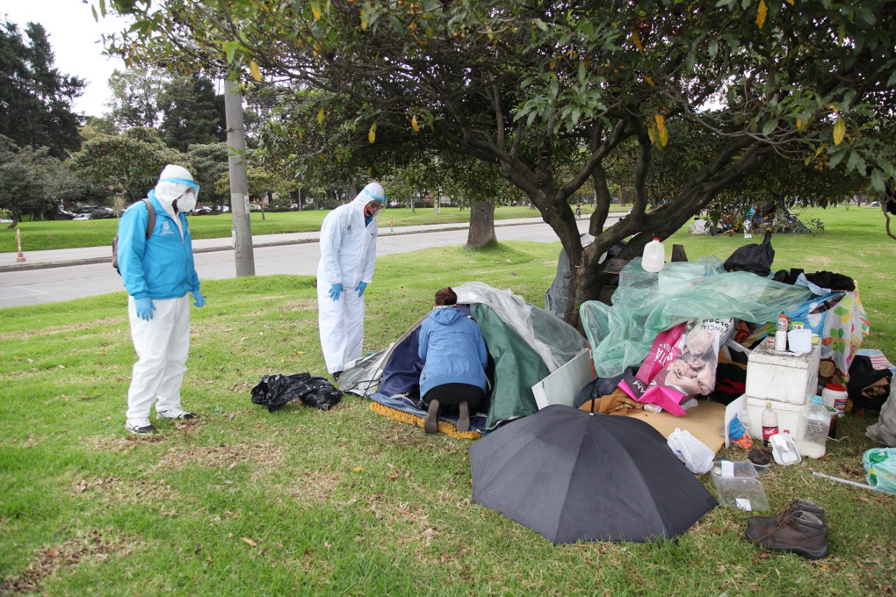 habitantes de calle con covid-19
