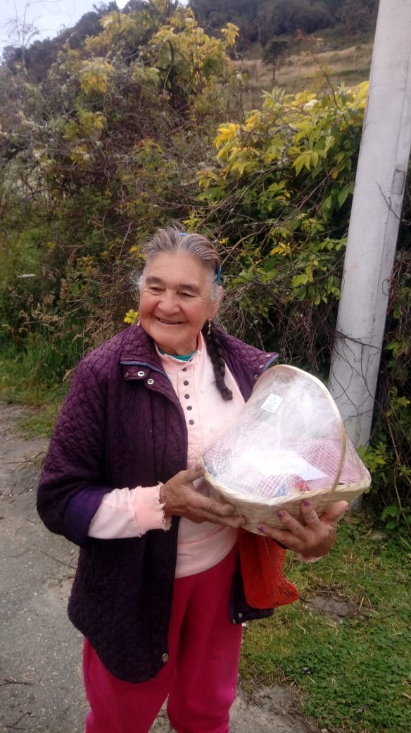 foto de mujer mayor con una ancheta